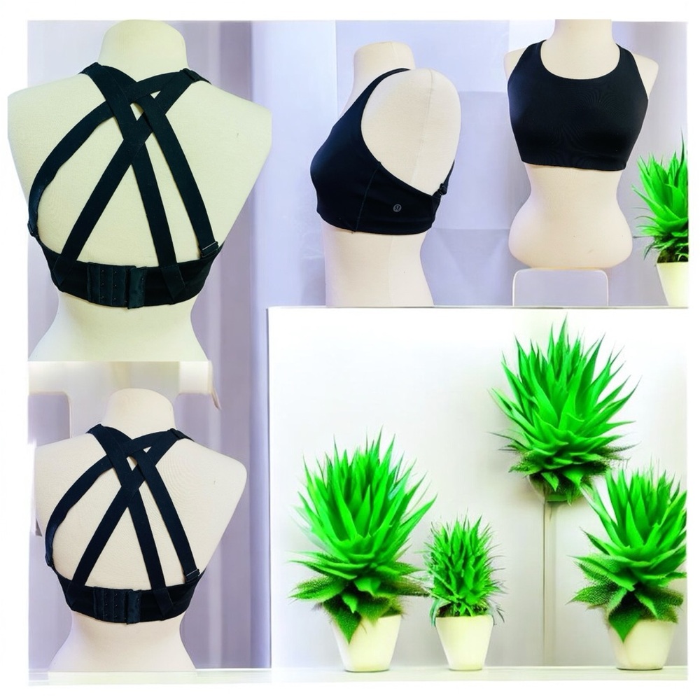 Black Strappy Sports Bra